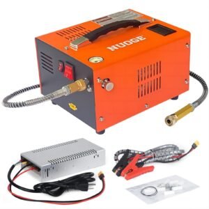 nuoge pcp air compressor,4500psi 30mpa powered by car 12v dc or home 110v ac w/converter