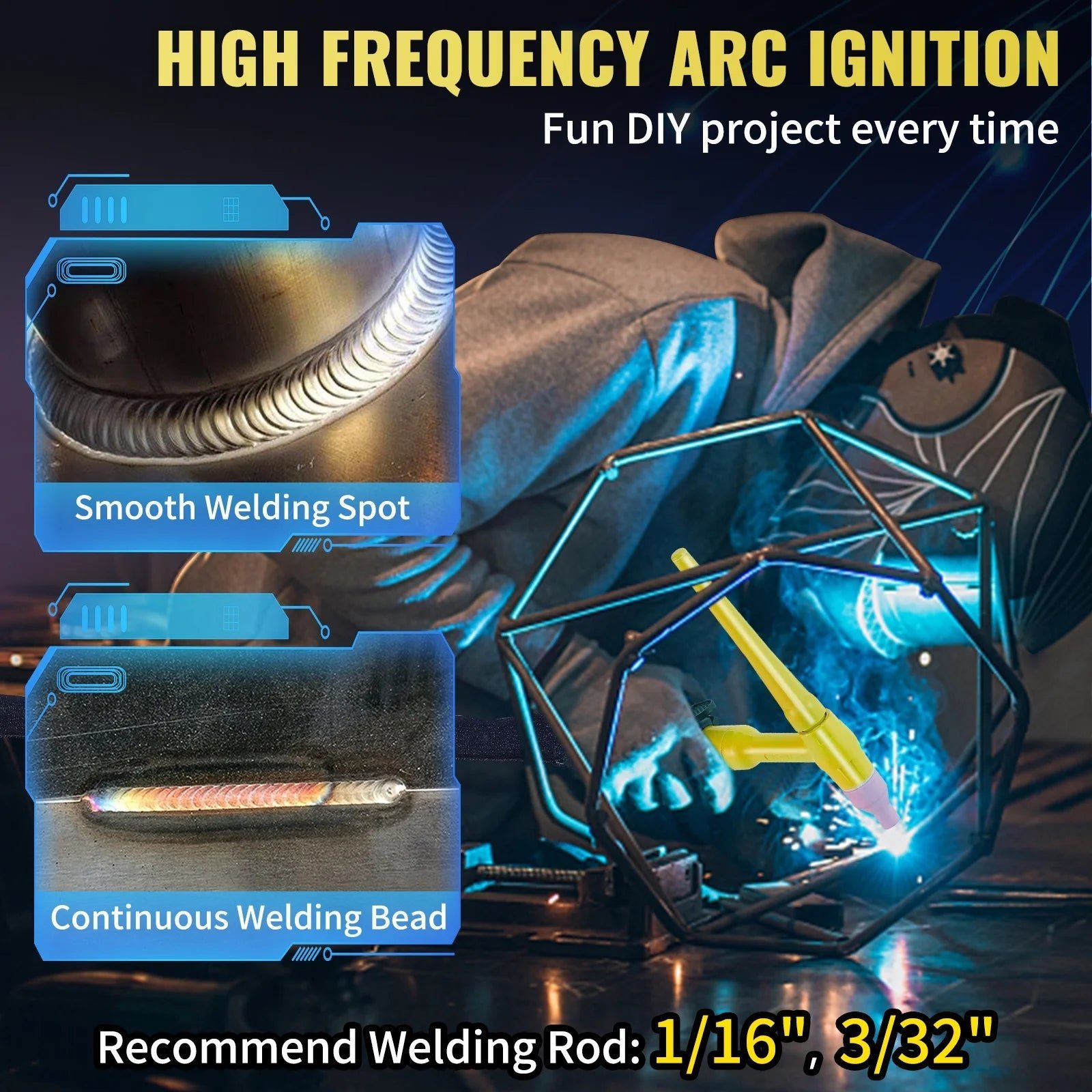 skyshalo 155amp 3 in 1, tig welder, 110v high frequency tig/stick/clean welding machine w/ igbt inverter, digital arc welder with torch l, iron, mild steel, copper, and nickel skyshalo 155amp 3 in 1, tig welder, 110v high frequency tig/stick/clean welding machine w/ igbt inverter, digital arc welder with torch l, iron, mild steel, copper, and nickel