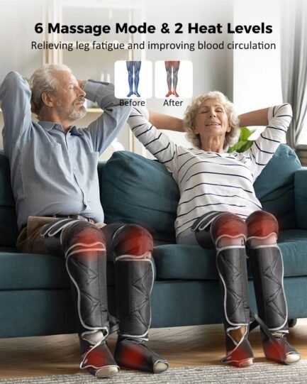 alljoy leg massager, leg air compression massager for circulation and pain relief,2 heat levels foot/knee massager,6 modes with memory function controller, full leg massager, gift for women men alljoy leg massager, leg air compression massager for circulation and pain relief,2 heat levels foot/knee massager,6 modes with memory function controller, full leg massager, gift for women men