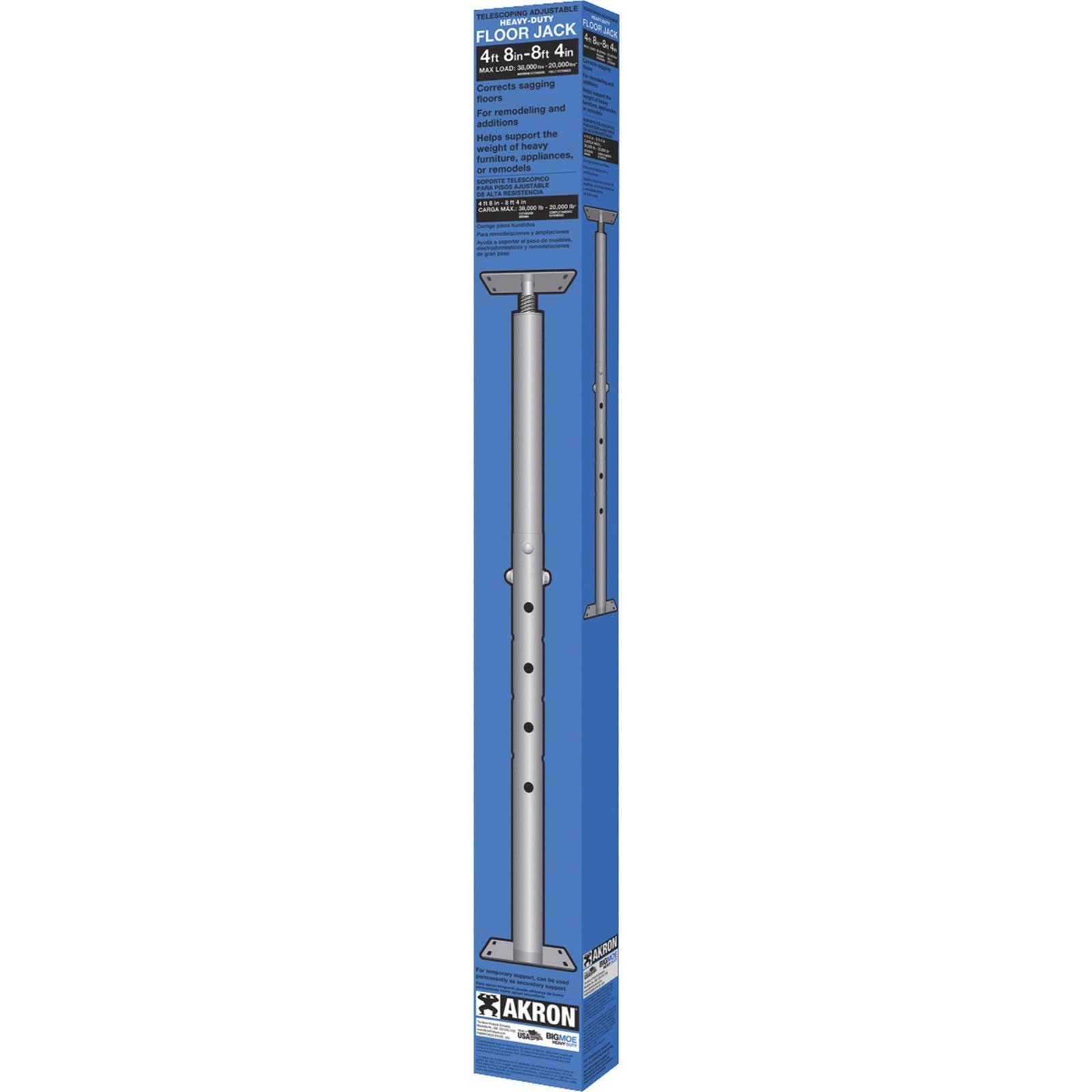 akron floor jack 4 ft. 8 in. to 8 ft. 4 in. 38,000 lb. capacity steel floor jack akron floor jack 4 ft. 8 in. to 8 ft. 4 in. 38,000 lb. capacity steel floor jack