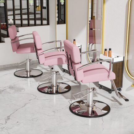 omysalon salon chair heavy duty for stylist, barber chair pink 360 degree swivel, hydraulic pump for hair cutting, beauty spa styling hairdressing tattoo equipment omysalon salon chair heavy duty for stylist, barber chair pink 360 degree swivel, hydraulic pump for hair cutting, beauty spa styling hairdressing tattoo equipment
