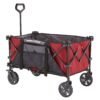 gorilla carts 7 cubic feet foldable utility beach wagon w/ oversized bed, red gorilla carts 7 cubic feet foldable utility beach wagon w/ oversized bed, red
