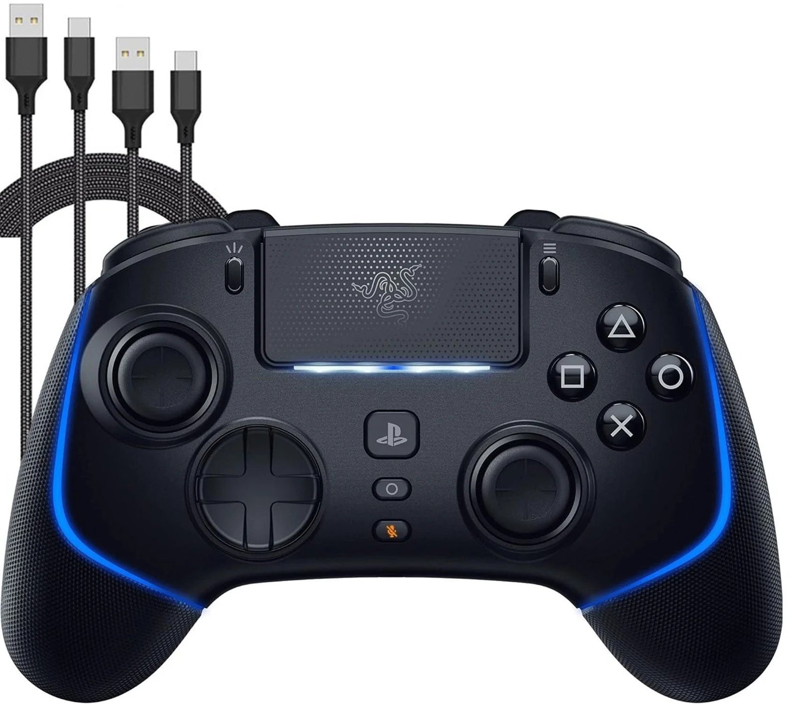 razer wolverine v2 pro wireless controller black hyperspeed, mecha tactile, rgb lights for ps5 & pc with 6ft type c cable bolt axtion bundle like new razer wolverine v2 pro wireless controller black hyperspeed, mecha tactile, rgb lights for ps5 & pc with 6ft type c cable bolt axtion bundle like new