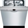 bosch – 100 series 24″ front control built in dishwasher with hybrid stainless steel tub – stainless steel bosch – 100 series 24″ front control built in dishwasher with hybrid stainless steel tub – stainless steel