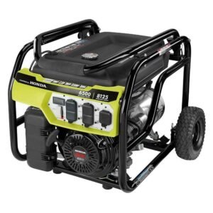 6,500 watt gasoline powered portable generator with honda gx390 engine