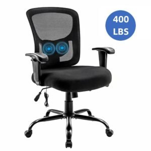 bigroof mesh office chair, ergonomic computer chair with flip up arms and lumbar support, height adjustable home office desk chairs, black