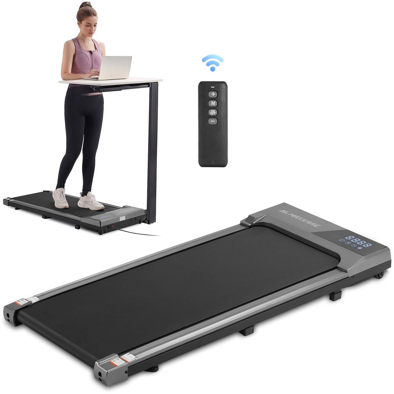 maxkare walking pad under desk treadmill with remote control 2.25hp 0.6 3.8mph for home office, 265lbs weight capacity maxkare walking pad under desk treadmill with remote control 2.25hp 0.6 3.8mph for home office, 265lbs weight capacity