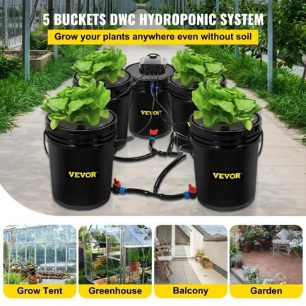 5 gallon 5 bucket dwc hydroponic system for deep water culture 5 gallon 5 bucket dwc hydroponic system for deep water culture