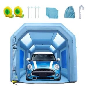 20 x 10 x 8 ft. inflatable paint booth, blue