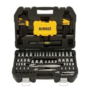 dewalt dwmt73801 108 piece mechanics tool set (6pt 1/4″ & 3/8″ drive) (sae & met
