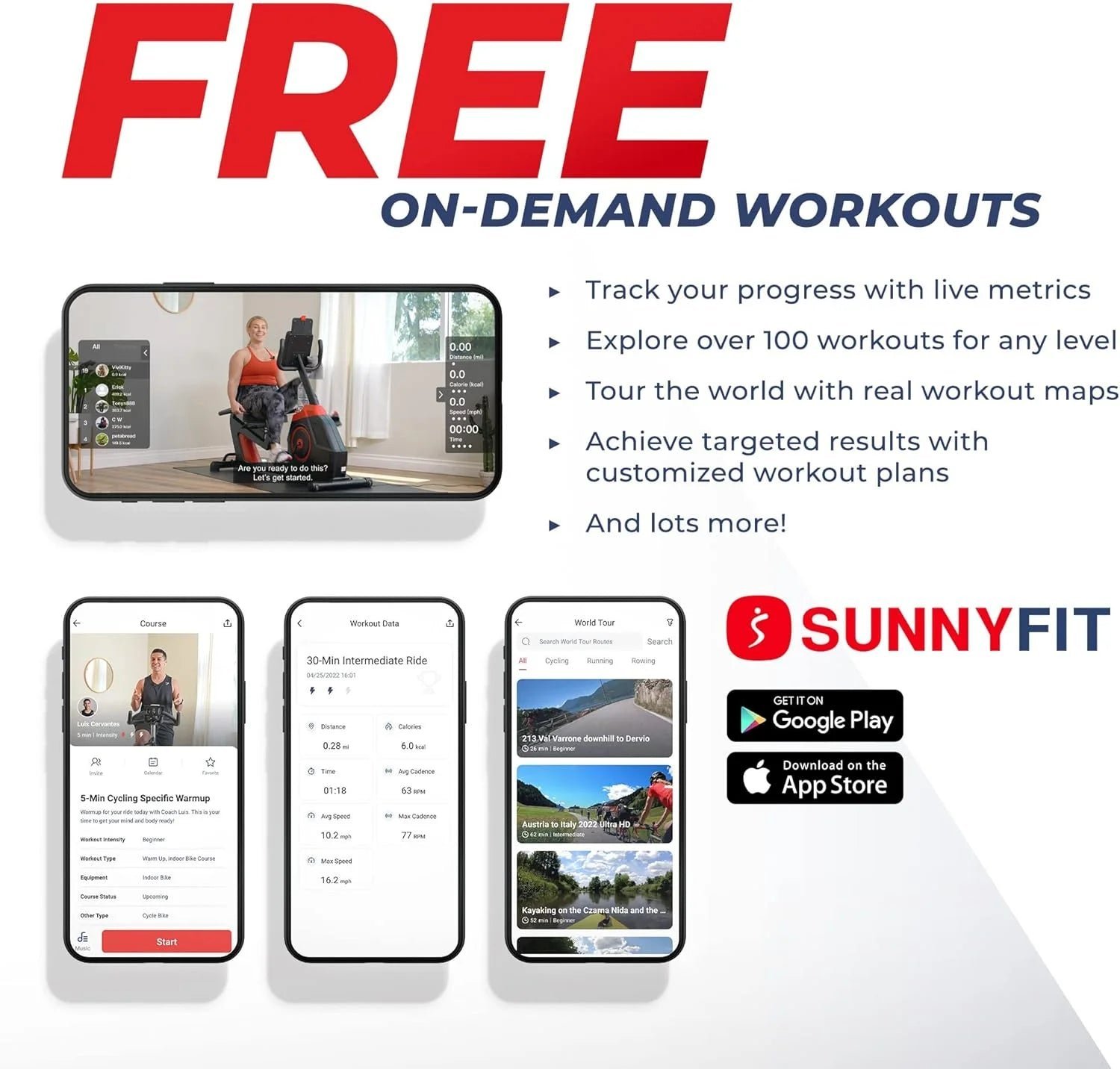 sunny health & fitness electromagnetic recumbent cross trainer exercise elliptical bike w/arm exercisers, easy access seat & exclusive sunnyfit® app enhanced bluetooth connectivity – sf rbe4886smart… sunny health & fitness electromagnetic recumbent cross trainer exercise elliptical bike w/arm exercisers, easy access seat & exclusive sunnyfit® app enhanced bluetooth connectivity – sf rbe4886smart…