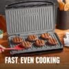 george foreman 9 serving classic plate electric indoor grill and panini press in gunmetal grey george foreman 9 serving classic plate electric indoor grill and panini press in gunmetal grey