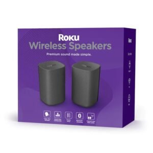 roku 6.1 in 80 watt set of 2 smart indoor portable speaker💝 last day for clearance