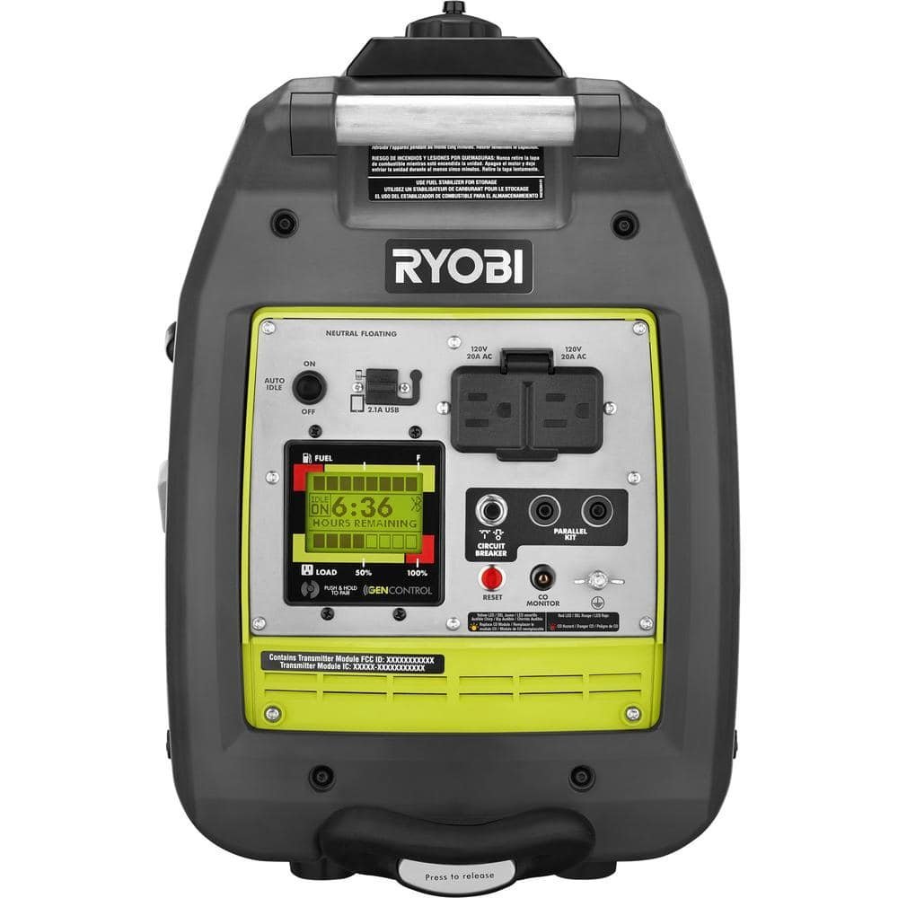 2,300 watt recoil start bluetooth super quiet gasoline powered digital inverter generator with co shutdown sensor ryi2322 2,300 watt recoil start bluetooth super quiet gasoline powered digital inverter generator with co shutdown sensor ryi2322