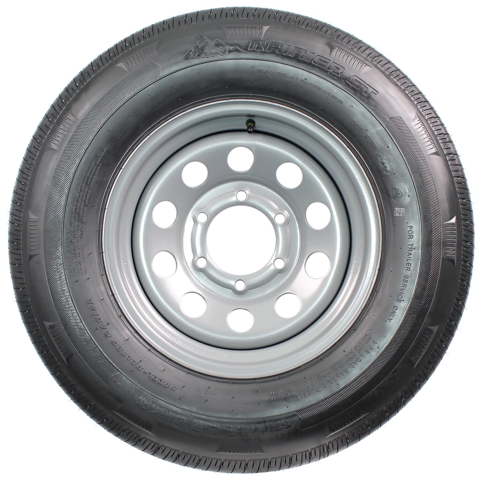 radial trailer tire on rim st225/75r15 225/75 15 15 d 6 lug wheel silver modular radial trailer tire on rim st225/75r15 225/75 15 15 d 6 lug wheel silver modular