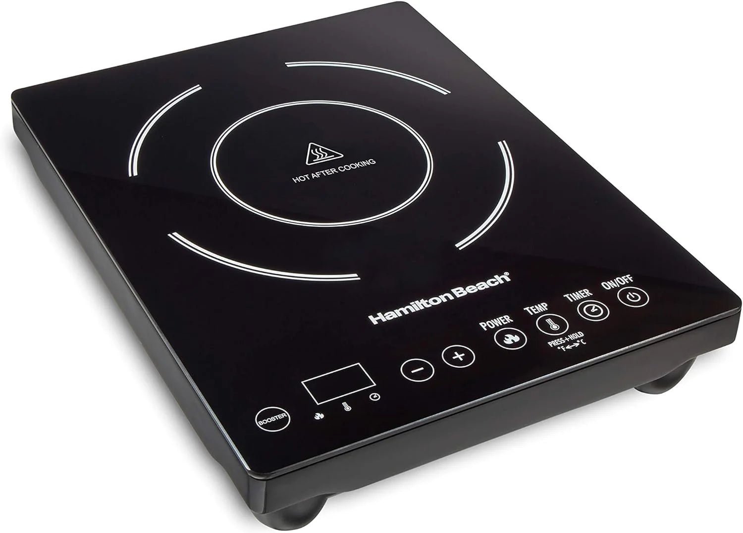 portable single induction cooktop countertop burner hot plate with fast heating mode, 1800 watts, 10 temperature settings up to 450f, black (34104) portable single induction cooktop countertop burner hot plate with fast heating mode, 1800 watts, 10 temperature settings up to 450f, black (34104)