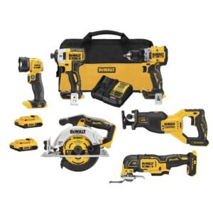 20v max xr brushless 6 tool combo kit with 2.0ah batteries