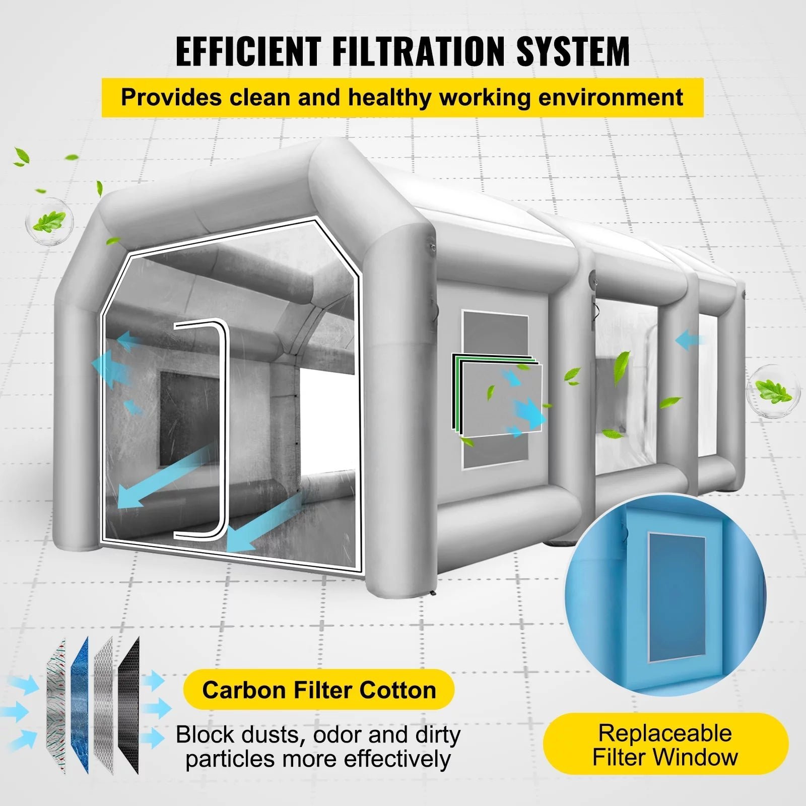 skyshalo inflatable paint booth, inflatable spray booth with filter system portable, car paint booth for car parking tent workstation (33×16.4×11.5ft) skyshalo inflatable paint booth, inflatable spray booth with filter system portable, car paint booth for car parking tent workstation (33×16.4×11.5ft)