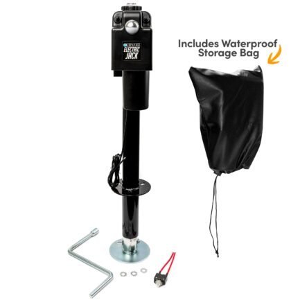 biltek 3500lbs electric power trailer tongue jack + waterproof storage cover for rvs�� trailers�� campers�� utility or boat trailers – black biltek 3500lbs electric power trailer tongue jack + waterproof storage cover for rvs�� trailers�� campers�� utility or boat trailers – black