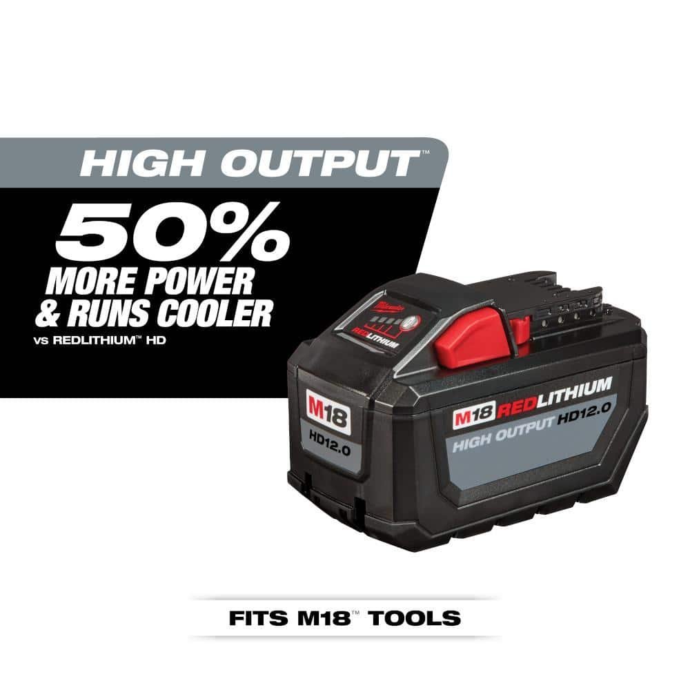 mw m18 18 volt lithium ion high output 12.0ah battery pack 48 11 1812 mw m18 18 volt lithium ion high output 12.0ah battery pack 48 11 1812