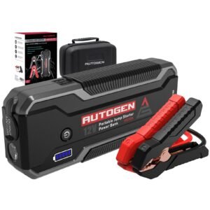 autogen 4500a 32000mah black battery jump starter, 12v lithium jump box