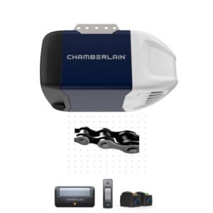 chamberlain d2101 1/2 hp heavy duty chain drive garage door opener