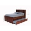 os home and office solid pine full size captains bookcase bed style:3 drawers with trundle/merlot os home and office solid pine full size captains bookcase bed style:3 drawers with trundle/merlot