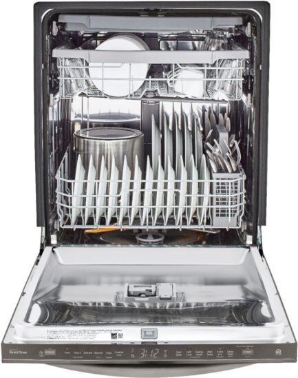 lg – 24″ top control built in smart wifi enabled dishwasher with stainless steel tub, quadwash, and 3rd rack – black stainless steel lg – 24″ top control built in smart wifi enabled dishwasher with stainless steel tub, quadwash, and 3rd rack – black stainless steel