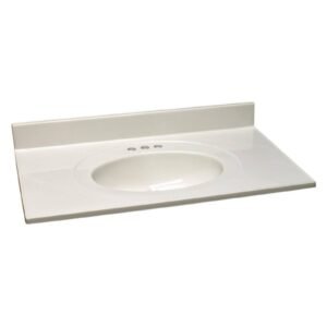 552810 cultured marble vanity top 25 inch. white on white
