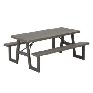 lifetime 6 foot w frame folding picnic table, 60233