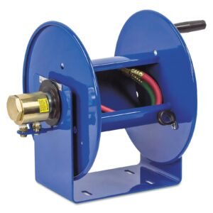 coxreels twin line welding hose reels, 100 ft, hand crank, no hose