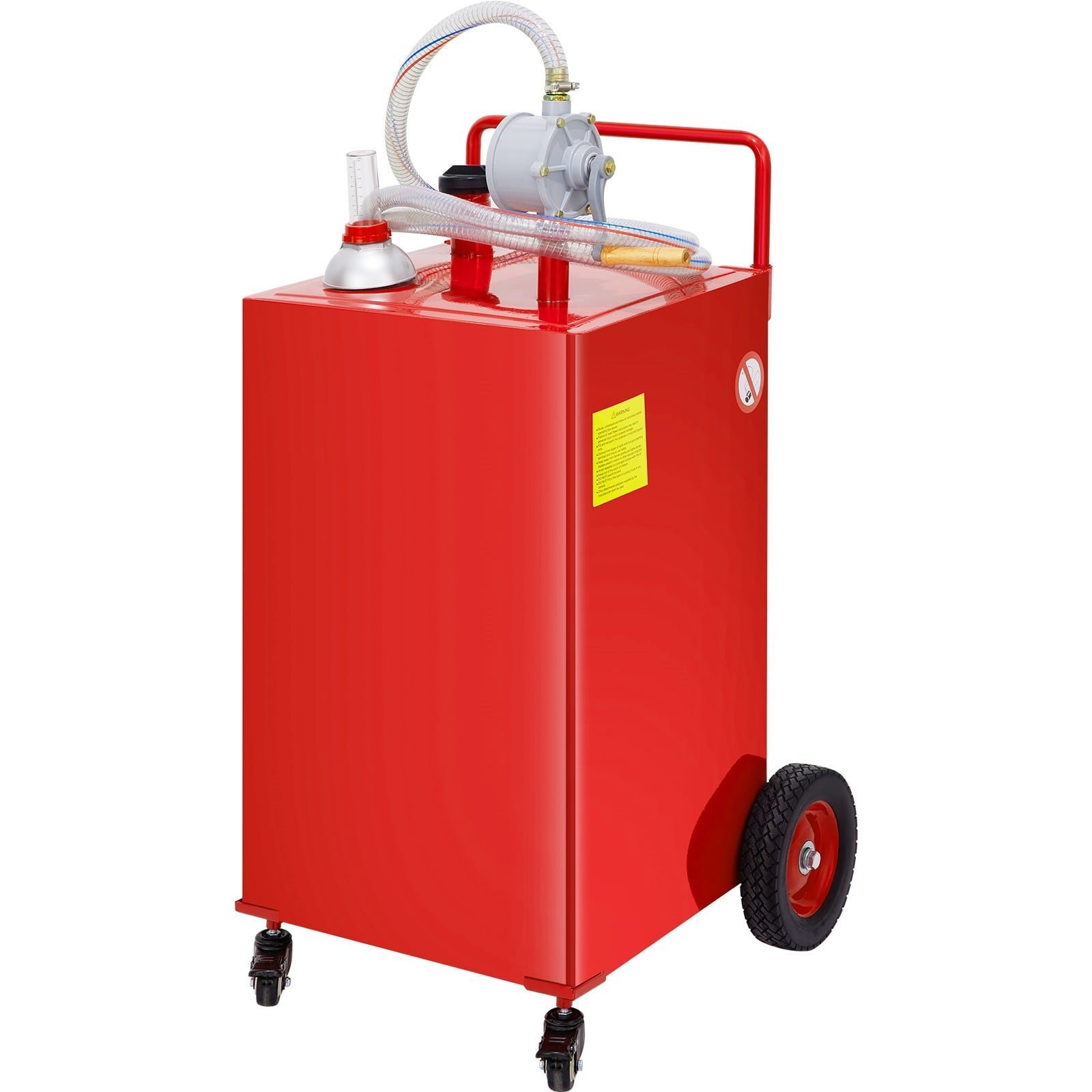 bentism fuel caddy fuel storage tank 35 gallon 4 wheels with manuel pump, red bentism fuel caddy fuel storage tank 35 gallon 4 wheels with manuel pump, red