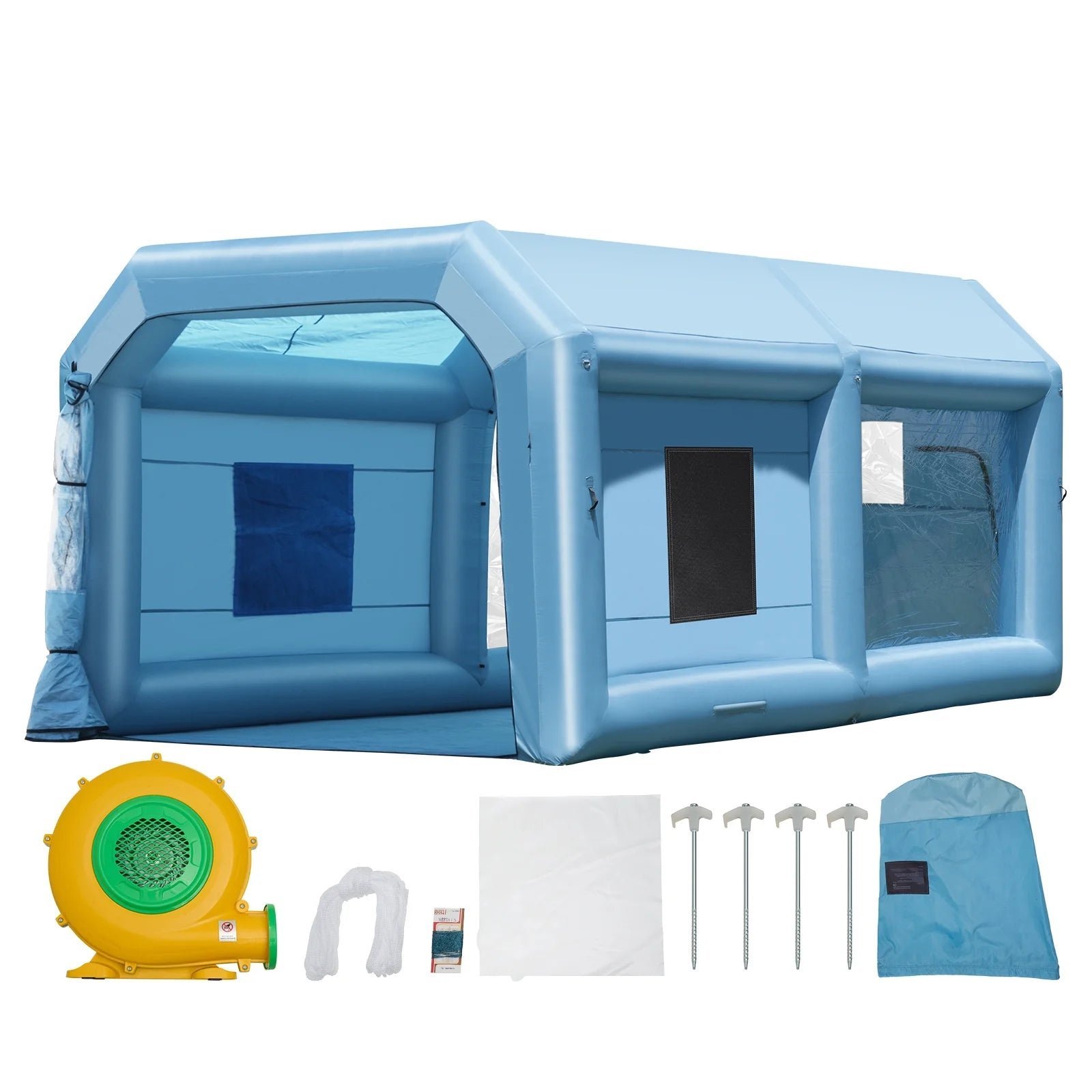 skyshalo portable spray shelter, 21×13.5×9.8 ft, includes 1100w blower & filtration system, ideal for mid size vehicles & bulky furniture skyshalo portable spray shelter, 21×13.5×9.8 ft, includes 1100w blower & filtration system, ideal for mid size vehicles & bulky furniture