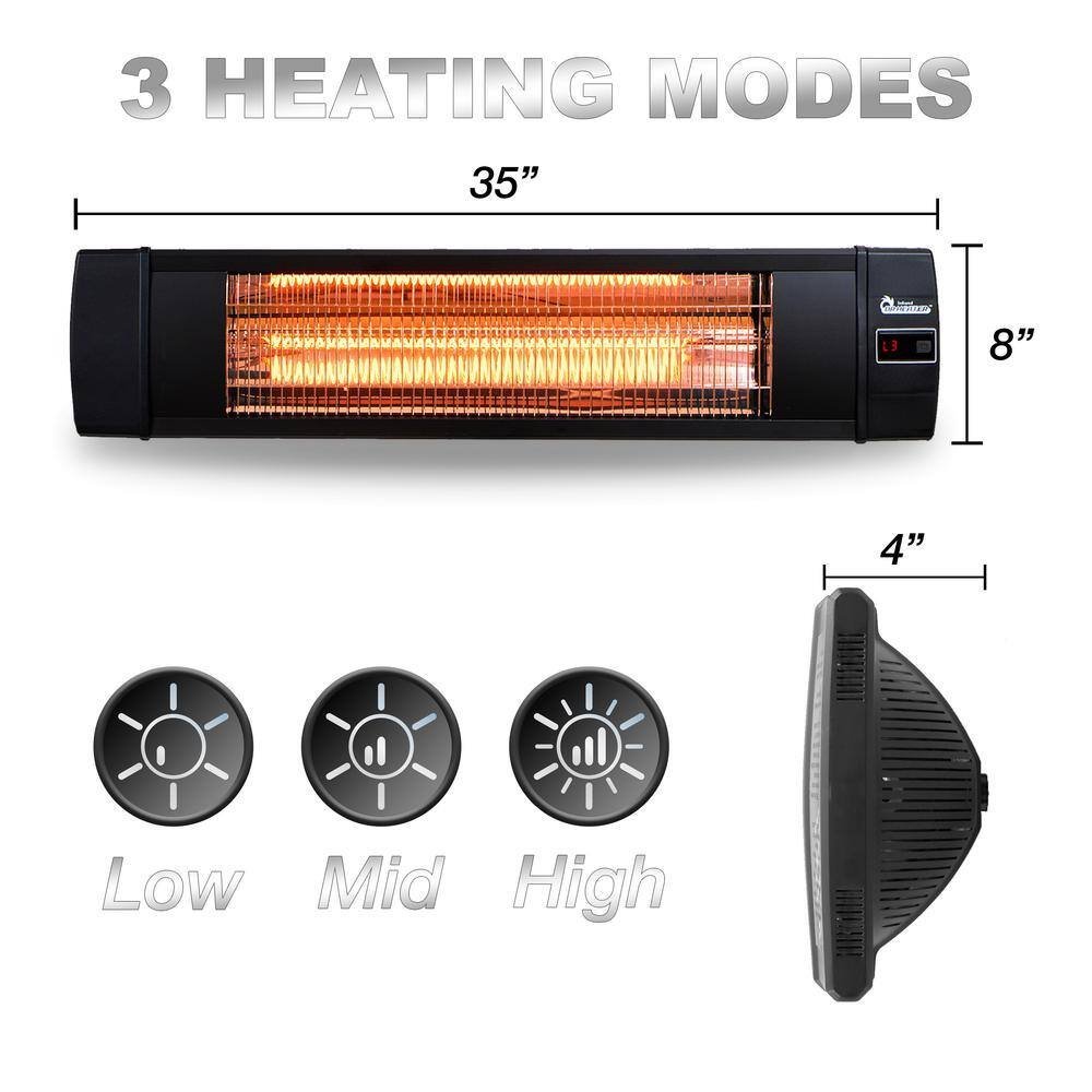 dr infrared heater 1500 watt electric carbon infrared space heater indoor outdoor patio garage wall or ceiling mount with remote black dr 238 dr infrared heater 1500 watt electric carbon infrared space heater indoor outdoor patio garage wall or ceiling mount with remote black dr 238